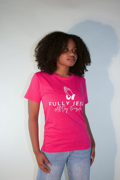 “Virtuous Women” Pink Fully Jesus T-shirt (Front Big Logo)