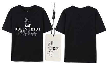 Black Fully Jesus T-shirt (Big Logo)